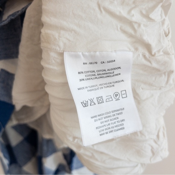 Maeve Anthropologie Cotton and Linen Asymmetrical Belted Gingham Midi Dress - Picture 6 of 15